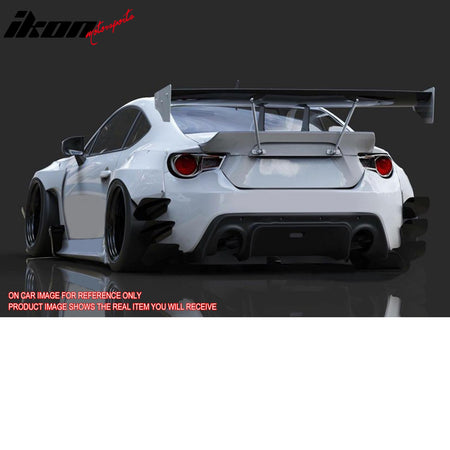 IKON MOTORSPORTS, Trunk Spoiler Compatible with 2013-2020 Toyota 86 & Subaru BRZ & Scion FR-S, RB Style Unpainted Black PU Polyurethane Plastic Rear Trunk Lid Spoiler Wing Lip