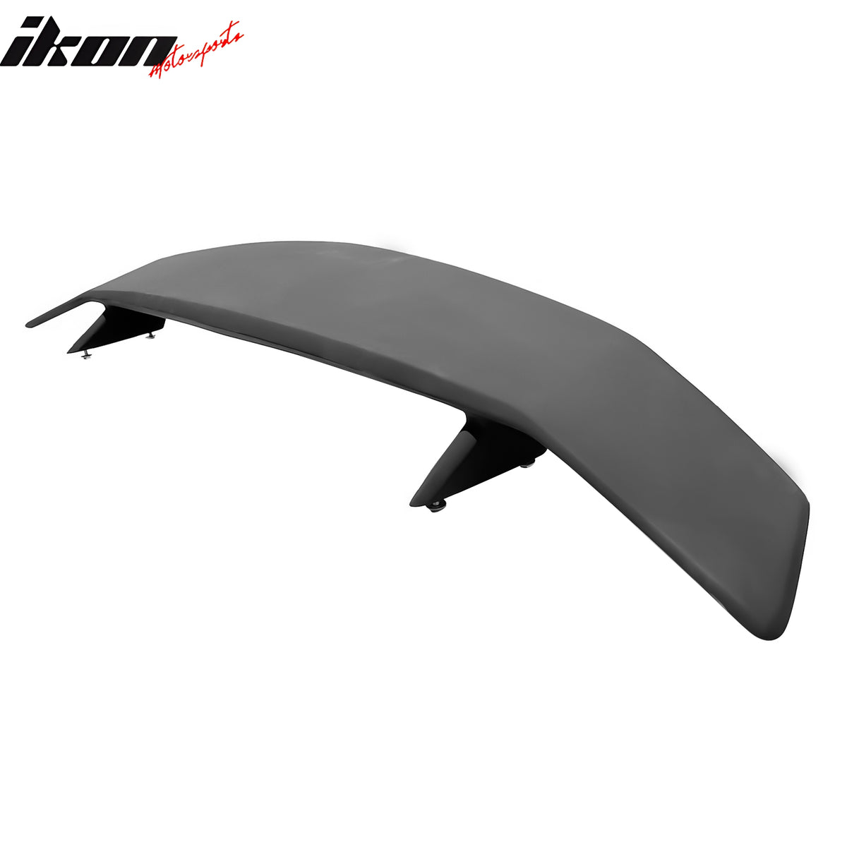 IKON MOTORSPORTS, Universal Fit Trunk Spoiler, GT Style Black FRP - Fiberglass Rear Trunk Lid Spoiler Wing Lip, for Most Coupe Sedan Hatchback Wagon