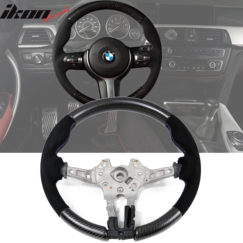 2015-2021 BMW F80 F82 M Stitch Matte CF Steering Wheel Alcantara Cover