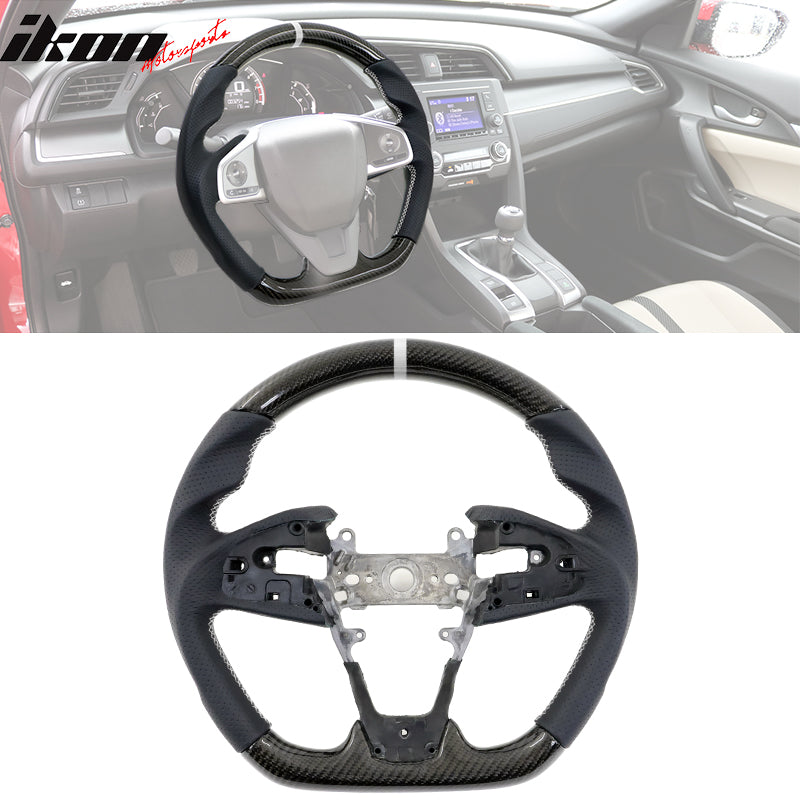 2016-2021 Civic Carbon Fiber Steering Wheel