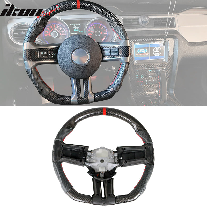 IKON MOTORSPORTS, Steering Wheel Compatible With 2010-2014 Ford