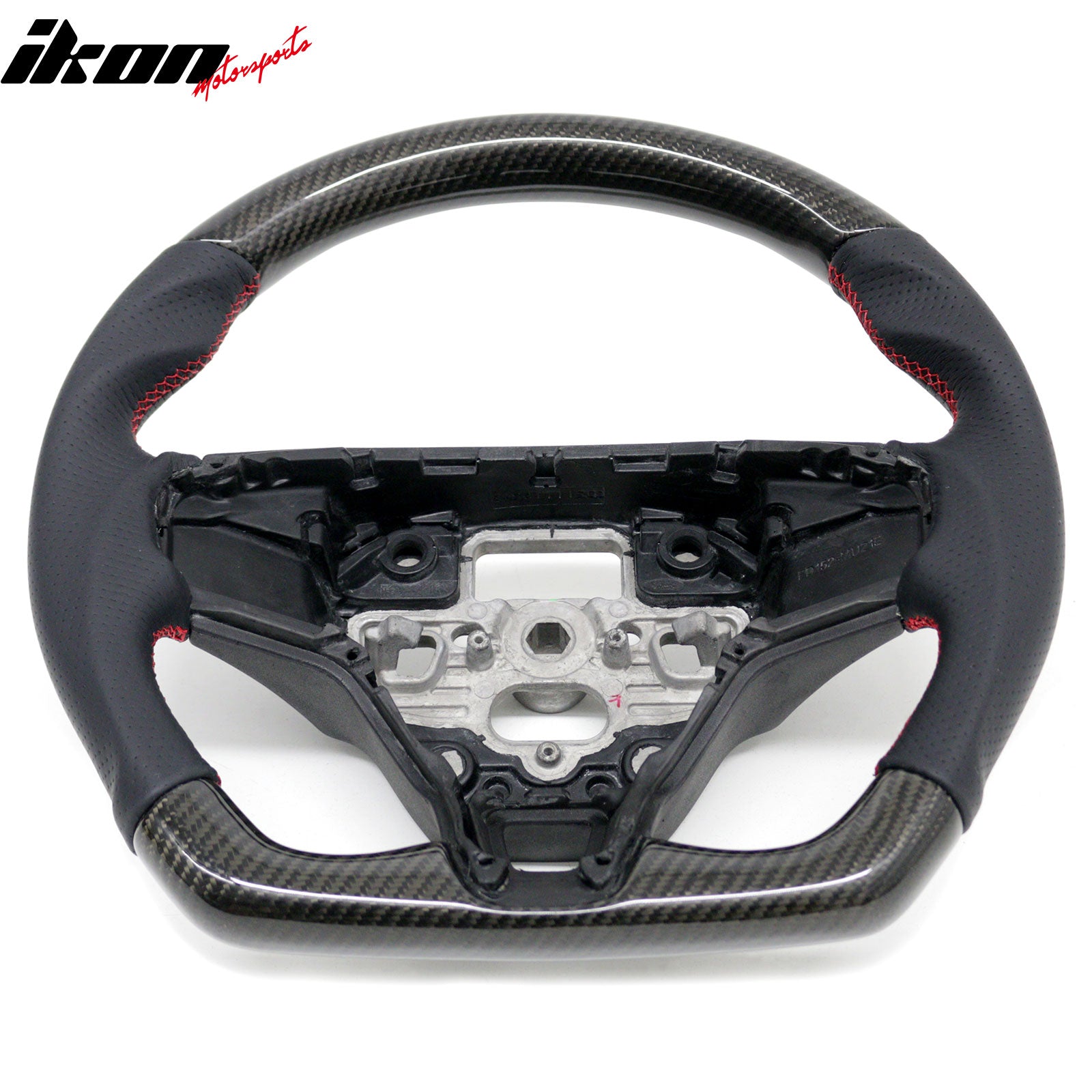 Fits 21-26 Ford Mustang Mach-E Steering Wheel W/Red Stitching Perforated Leather