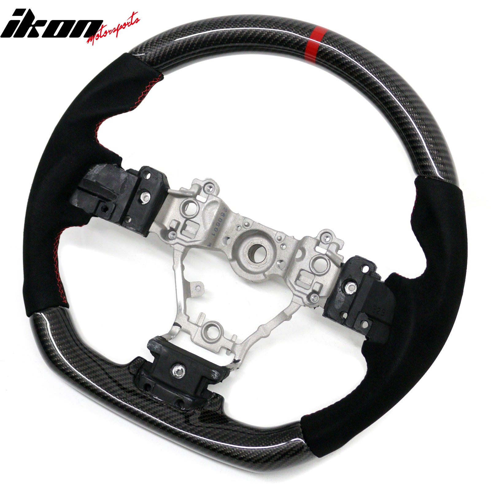 Fits 12-16 Subaru Impreza & Legacy Steering Wheel W/Red Stitching & Indicator