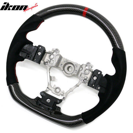 Fits 12-16 Subaru Impreza & Legacy Steering Wheel W/Red Stitching & Indicator