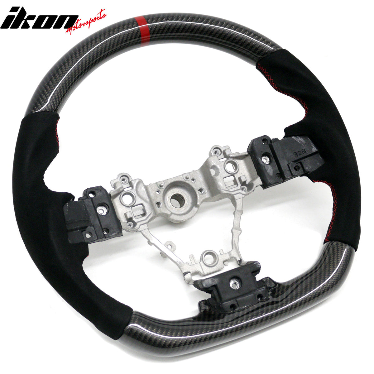 Fits 12-16 Subaru Impreza & Legacy Steering Wheel W/Red Stitching & Indicator