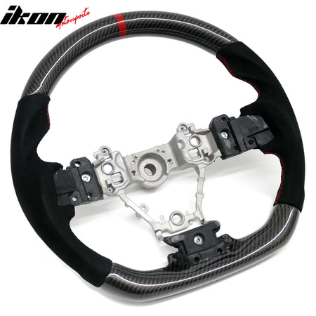 Fits 12-16 Subaru Impreza & Legacy Steering Wheel W/Red Stitching & Indicator