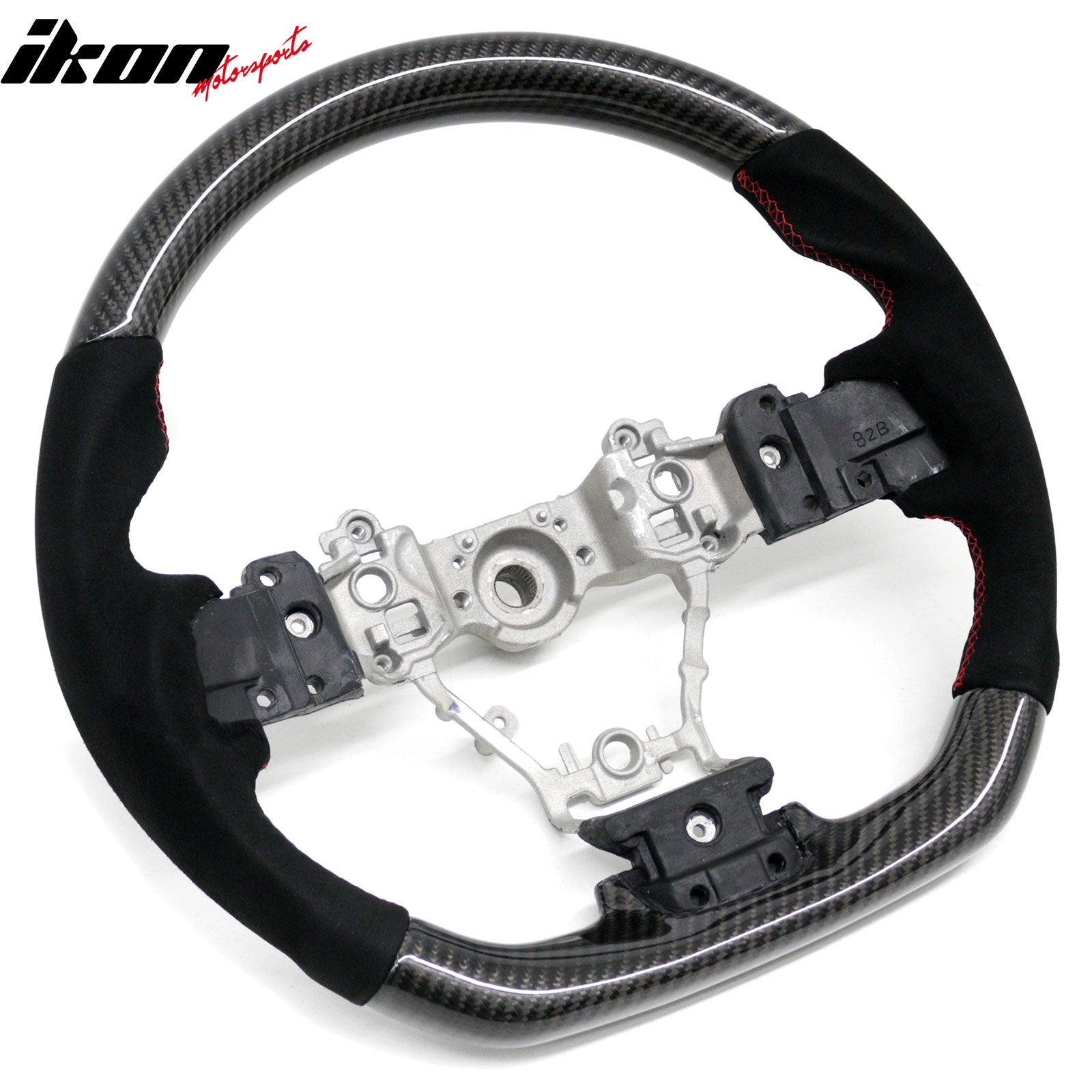Fits 12-16 Subaru Impreza & Legacy Carbon Fiber Steering Wheel W/Red Stitching