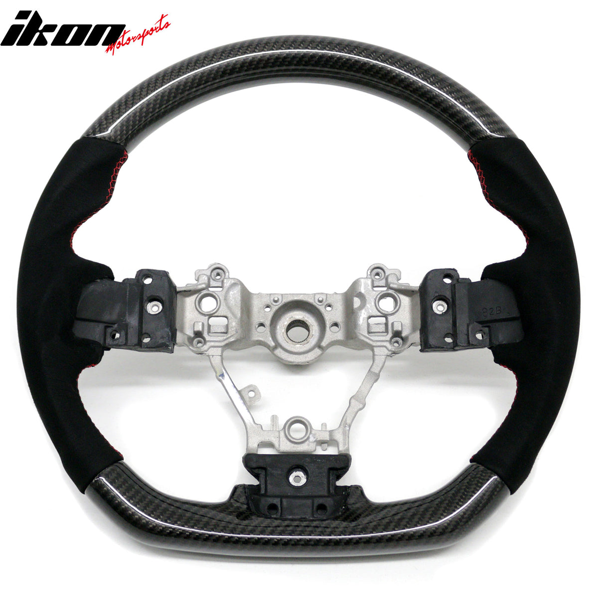 Fits 12-16 Subaru Impreza & Legacy Carbon Fiber Steering Wheel W/Red Stitching