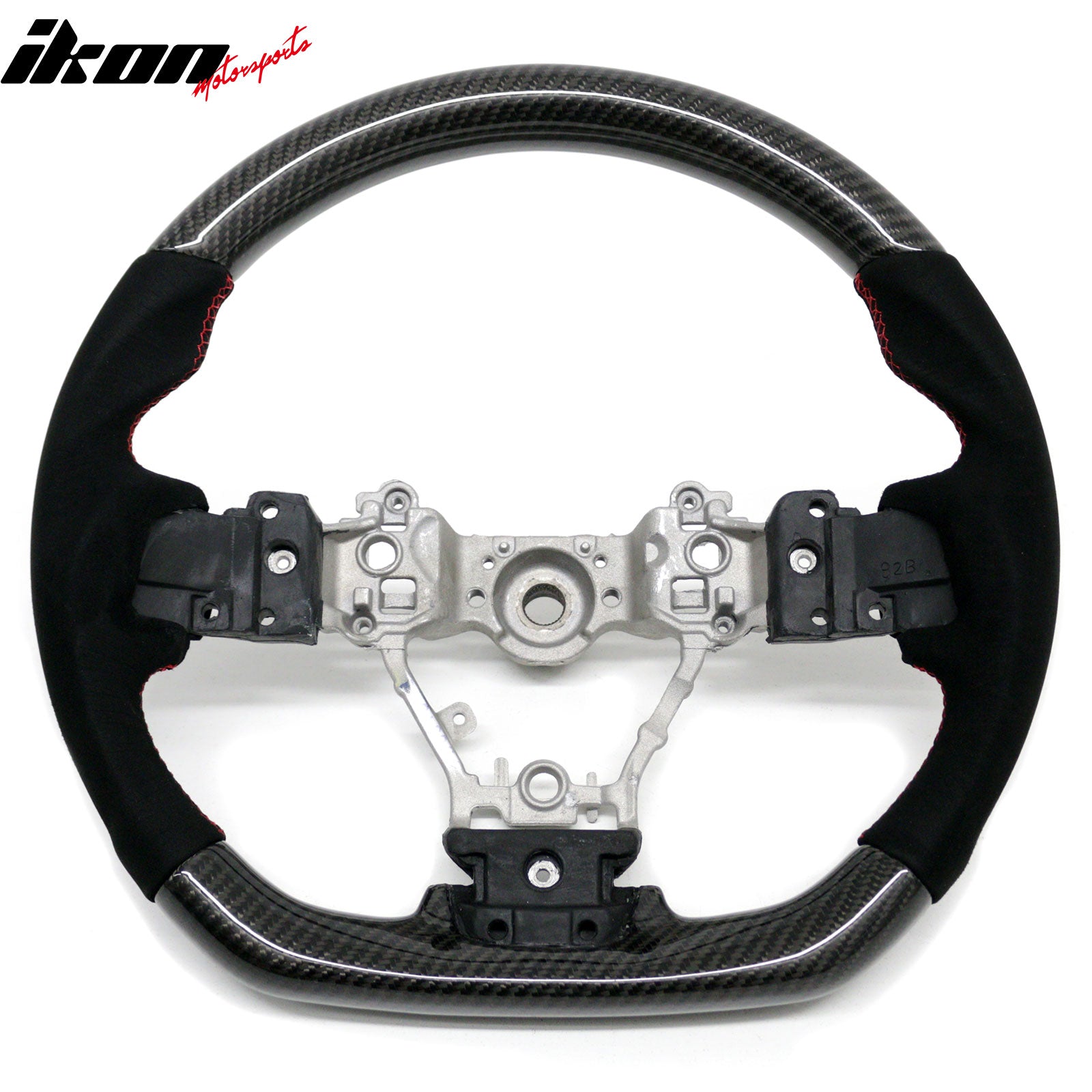 Fits 12-16 Subaru Impreza & Legacy Carbon Fiber Steering Wheel W/Red Stitching