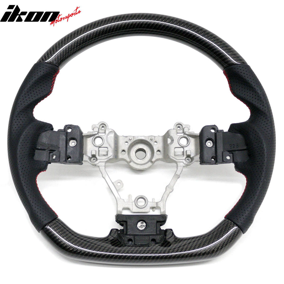 Fits 13-14 Subaru Legacy Steering Wheel W/Red Stitching Perforated Leather