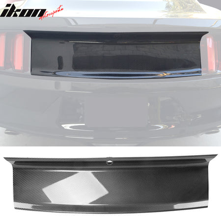 IKON MOTORSPORTS Trunk Boot Cover Compatible With 2015-2022 Ford Mustang, ABS Rear Trunk Cover Panel Decorating Board, 2016 2017