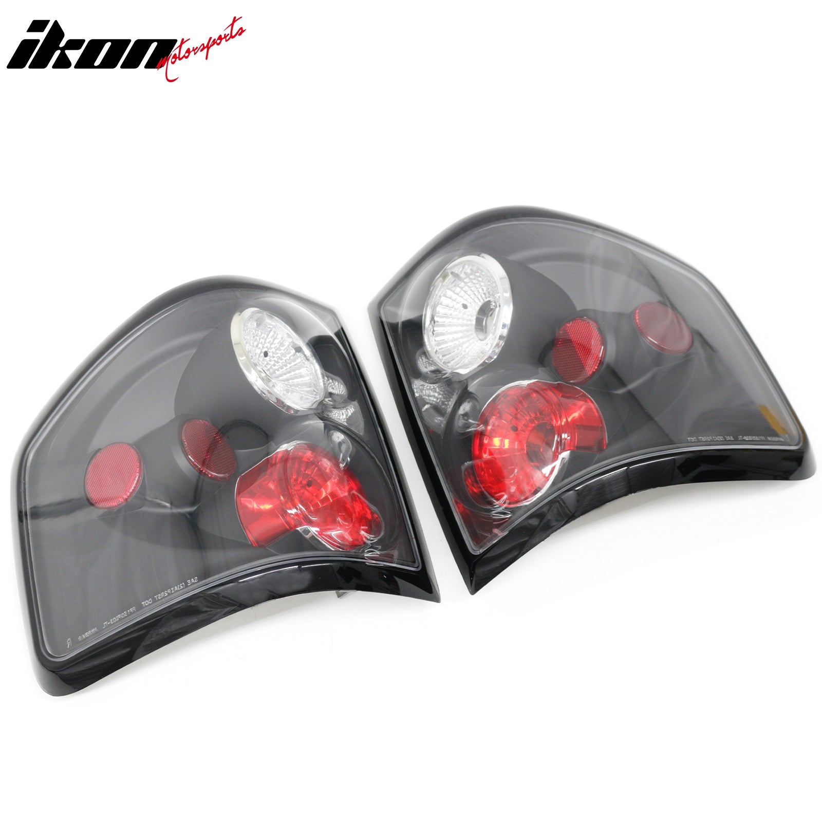 Fits 04-08 Ford F-150 Left Right RH LH Tail Lights Rear Brake Lamp Black Housing