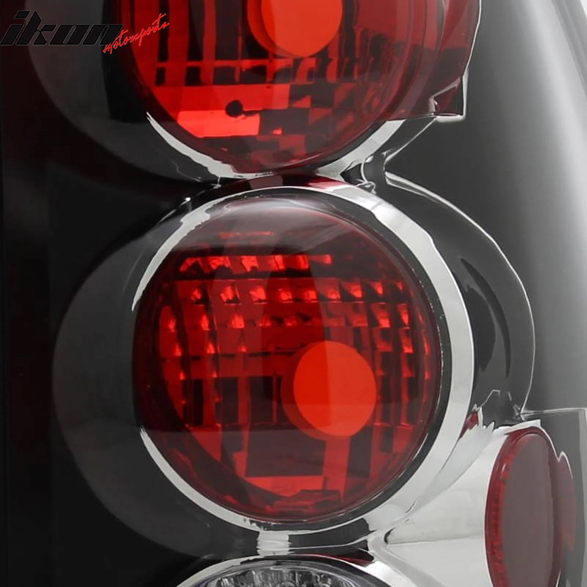 Fits 02-09 Chevrolet Trailblazer Tail Lights Lamps Black Housing Clear Lens Pair