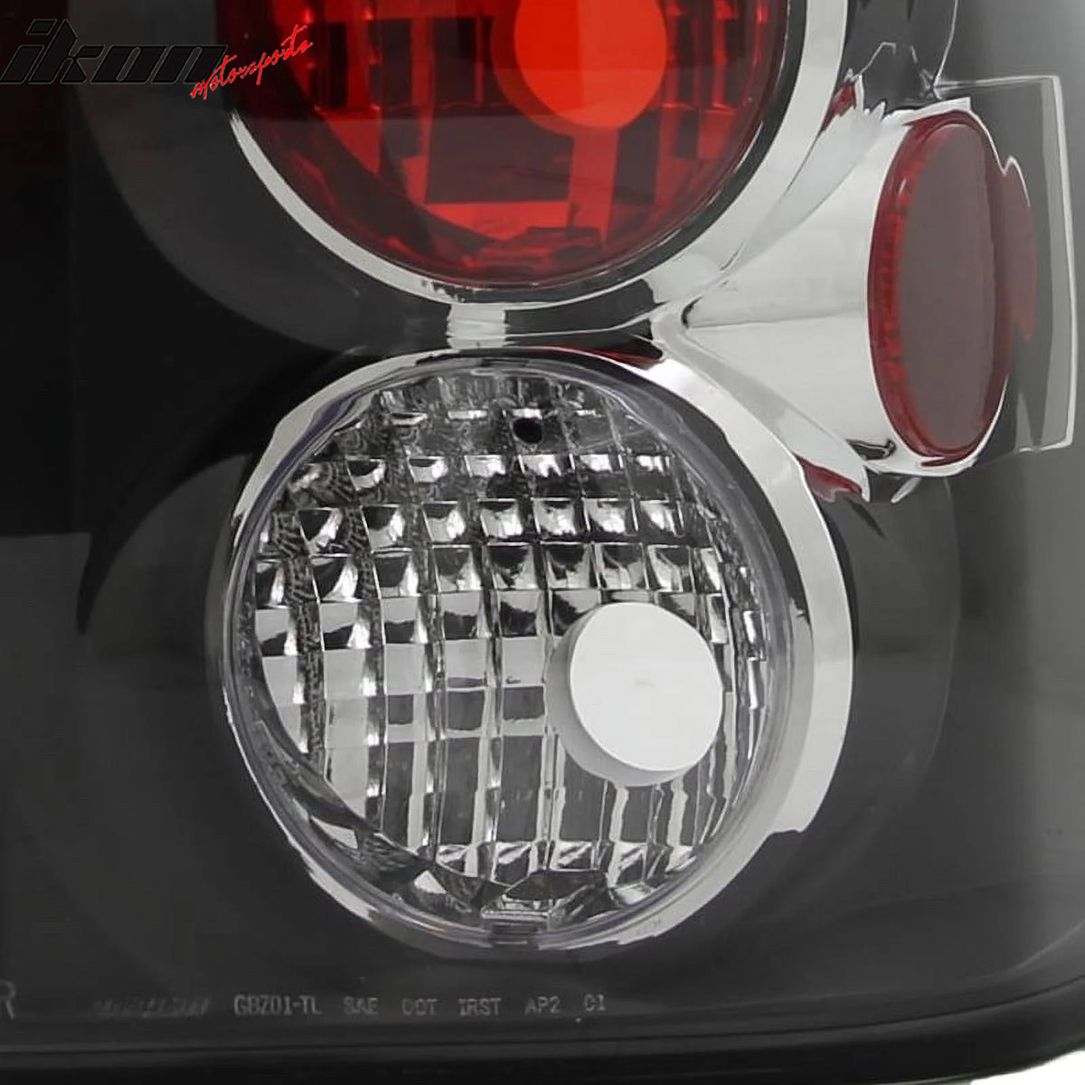 Fits 02-09 Chevrolet Trailblazer Tail Lights Lamps Black Housing Clear Lens Pair