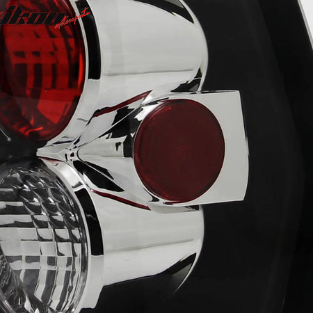 Fits 02-09 Chevrolet Trailblazer Tail Lights Lamps Black Housing Clear Lens Pair