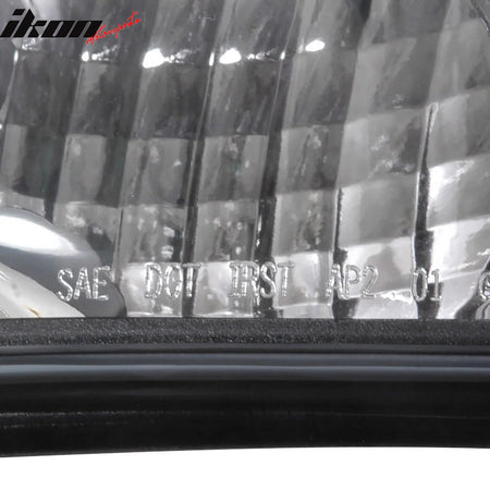 Fits 02-09 Chevrolet Trailblazer Tail Lights Lamps Black Housing Clear Lens Pair