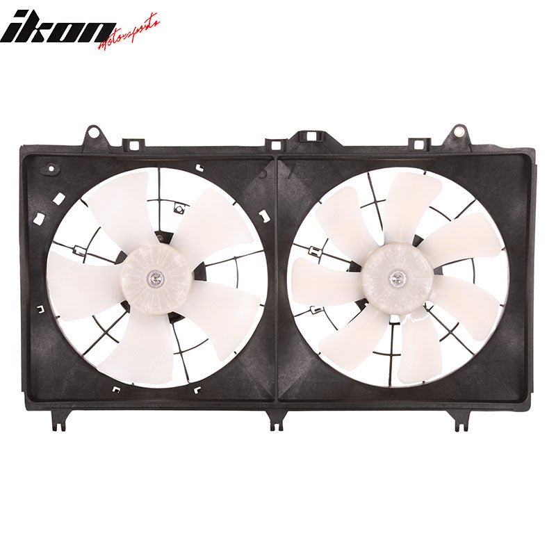 IKON MOTORSPORTS Radiator Cooling Fan Assembly Replacement for 2010-2015 Chevrolet Camaro Coupe 3.6L 2011-2015 Convertible 3.6L, M:22786868 GM3115265 Automotive Dual Engine Fans, Black