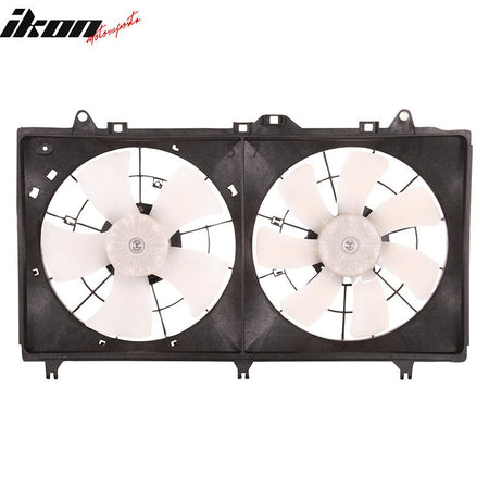 IKON MOTORSPORTS Radiator Cooling Fan Assembly Replacement for 2010-2015 Chevrolet Camaro Coupe 3.6L 2011-2015 Convertible 3.6L, M:22786868 GM3115265 Automotive Dual Engine Fans, Black