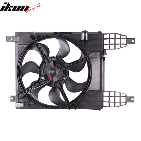 IKON MOTORSPORTS Radiator Cooling Fan Assembly Replacement for 2009-2011 Chevrolet Aveo Aveo 5 & 2009-2010 Pontiac G3 1.6L With AC, 96808149 GM3115225 Automotive Engine Fans, Black