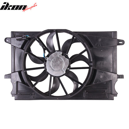 IKON MOTORSPORTS Radiator Cooling Fan Assembly Replacement for 2016 Chevrolet Cruze 1.4L A T, 39012568 GM3115290 Automotive Engine Fans, Black