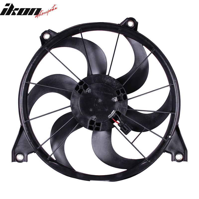 IKON MOTORSPORTS Radiator Cooling Fan Assembly Replacement for 2009-2020 Dodge Journey 2.4L, 68057237AA CH3115160 Automotive Engine Fans, Black