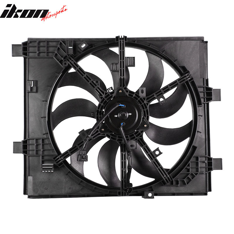 IKON MOTORSPORTS Radiator Cooling Fan Assembly Replacement for 2011-2014 Nissan Juke 1.6L W/O PWM, 214831KC0A NI3115147 Automotive Engine Fans, Black