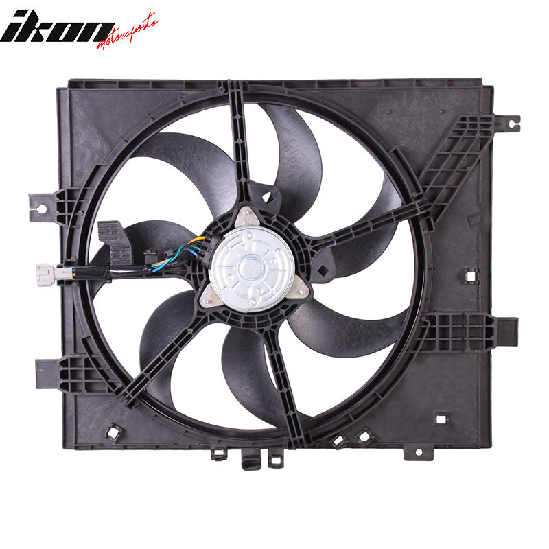 IKON MOTORSPORTS Radiator Cooling Fan Assembly Replacement for 2013-2017 Nissan Versa Sedan 1.6L, 2012-2019 Manual Transmission, 2014-2019 Versa Note 1.6L, 214811HS3A NI3115148 Automotive Engine Fans