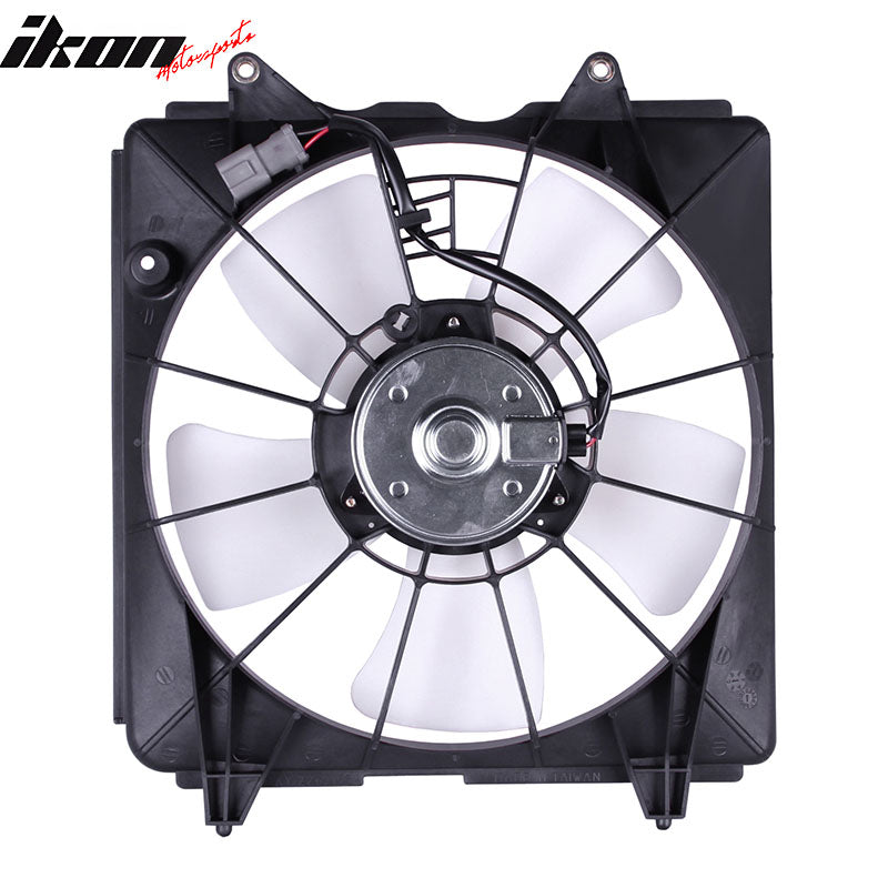 IKON MOTORSPORTS Radiator Cooling Fan Assembly Replacement for 2006-2011 Honda Civic Sedan Coupe 1.8L M T, 19015-RNA-A02 HO3117102 Automotive Engine Fans, Black