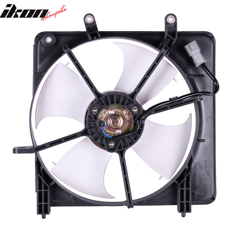 IKON MOTORSPORTS Radiator Cooling Fan Assembly Replacement for 2007-2008 Honda FIT 1.5L, 38611-RCA-A01 HO3115133 Automotive Engine Fans, Black