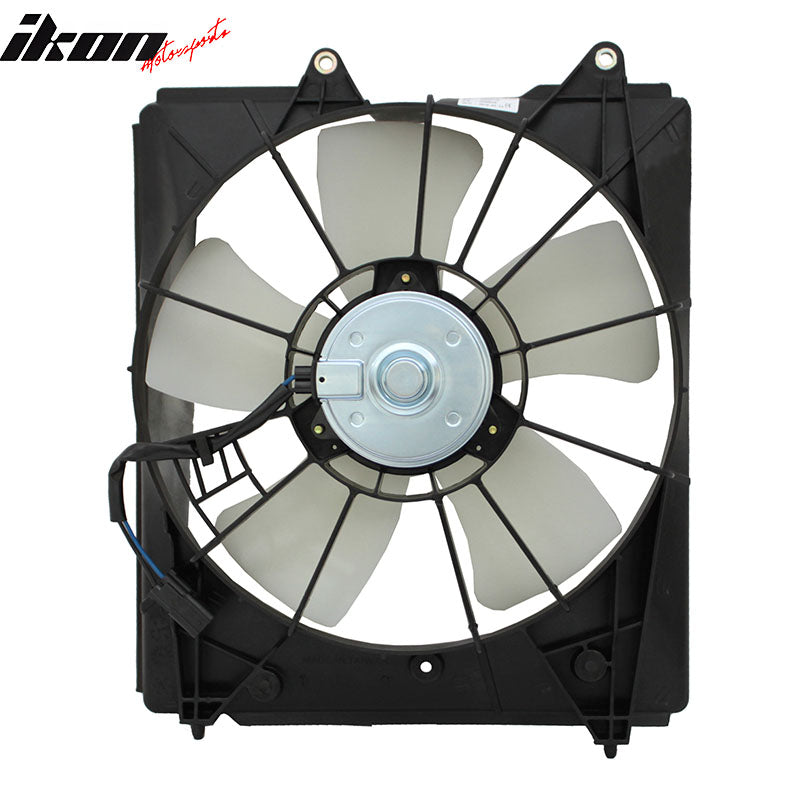 IKON MOTORSPORTS Radiator Cooling Fan Assembly Replacement for 2009-2014 Acura TL 3.5L 3.7L, 19015-RK1-A01 AC3115114 Automotive Engine Fans, Black