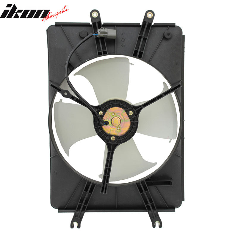 IKON MOTORSPORTS Radiator Cooling Fan Assembly Replacement for 2003-2004 Honda Pilot 3.5L, 2001-2002 Acura MDX 3.5L, 38615-PGK-A00 HO3113120 Automotive Engine Fans, Black