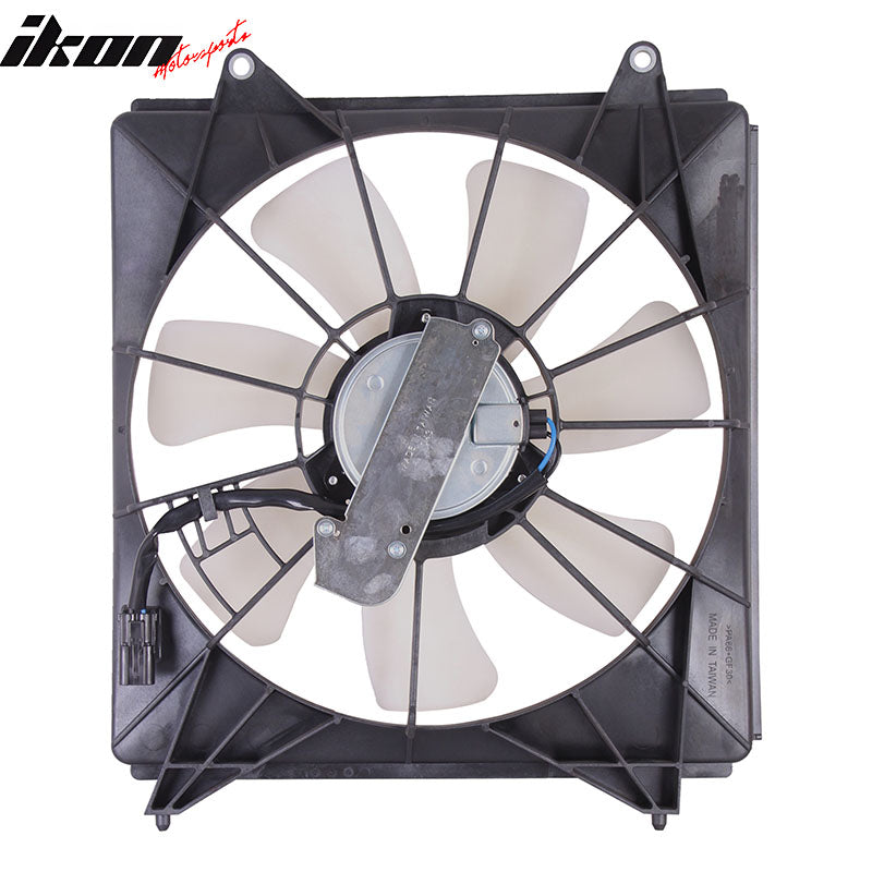 IKON MOTORSPORTS Radiator Cooling Fan Assembly Replacement for 2013-2017 Honda Accord Denso Type 6cyl, 38615-5G0-A01 HO3113133Automotive Engine Fans, Black