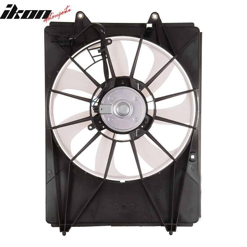 IKON MOTORSPORTS Radiator Cooling Fan Assembly Replacement for 2016-2022 Honda Pilot, 2017-2022 Ridgeline, 2019-2022 Passport 3.5L, 38615-5J6-A01 AC3113115 Automotive Engine Fans, Black