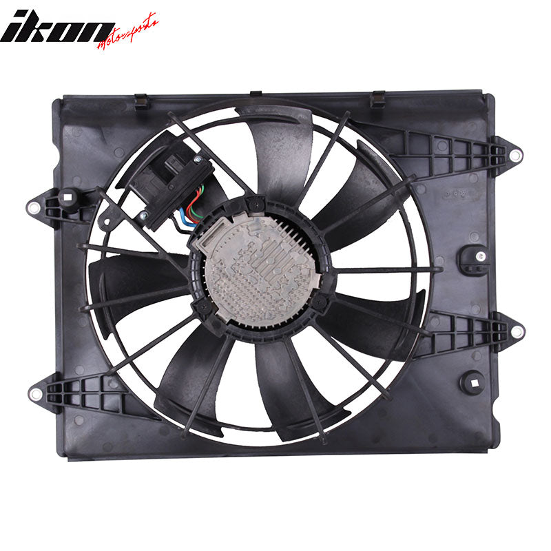 IKON MOTORSPORTS Radiator Cooling Fan Assembly Replacement for 2016-2022 Honda Civic Sedan, 2016-2022 Civic Coupe 2.0L, 19015-5BA-A01 HO3115174 Automotive Engine Fans, Black