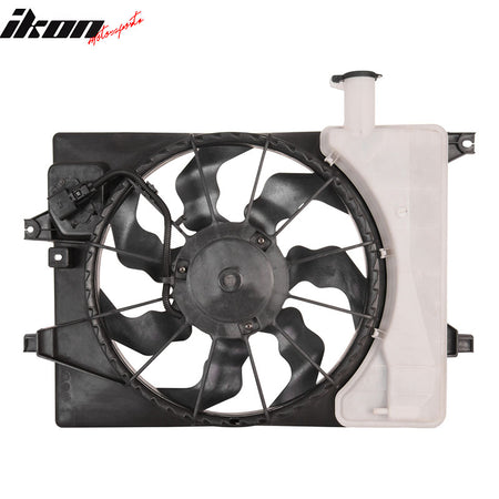 IKON MOTORSPORTS Radiator Cooling Fan Assembly Replacement for 2014-2016 Hyundai Elantra Sedan L4 2.0, 2016-2017 Elantra GT L4 2.0, 25380-3X500 HY3115152 Automotive Engine Fans, Black