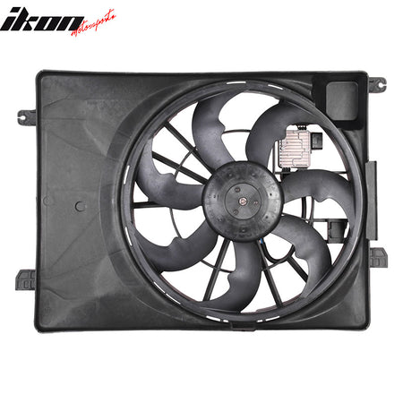 IKON MOTORSPORTS Radiator Cooling Fan Assembly Replacement for 2016-2021 Hyundai Tucson 2.0L 2.4L, 2017-2021 Kia Sportage 2.4L FWD, 25380-D3600 HY3115155 Automotive Single Engine Fans, Black