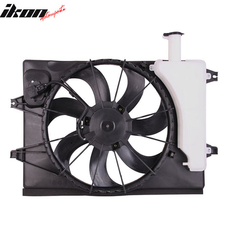 IKON MOTORSPORTS Radiator Cooling Fan Assembly Replacement for 2018-2022 Hyundai Kona 2.0L, 25380-J9200 HY3115162 Automotive Engine Fans, Black