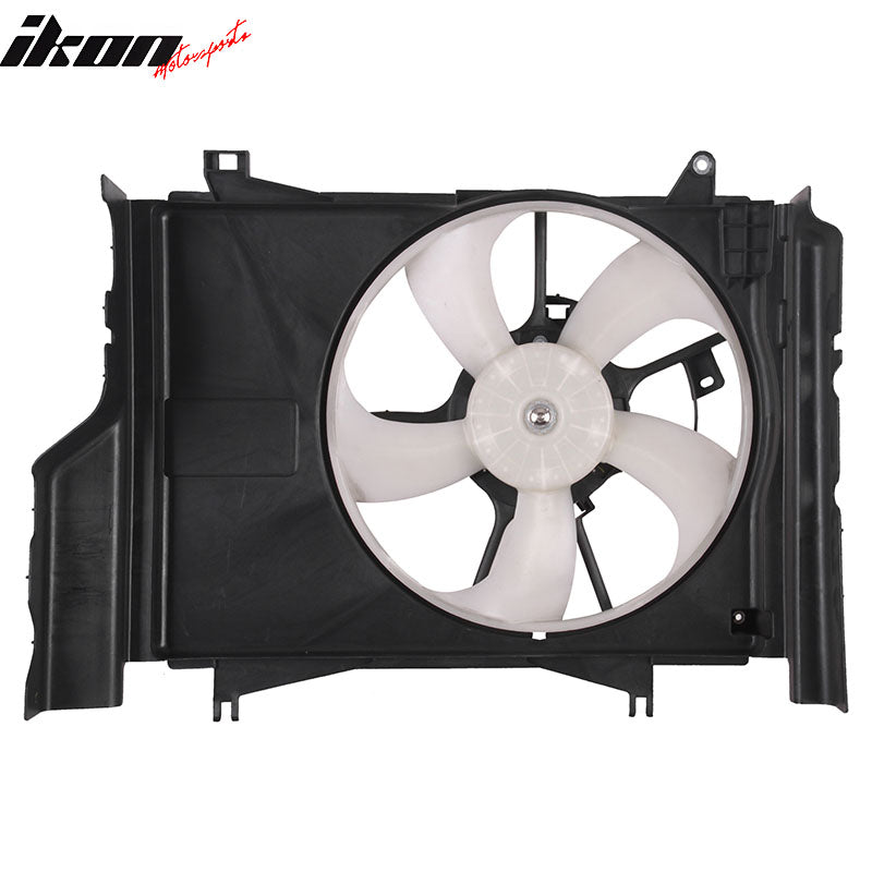 IKON MOTORSPORTS Radiator Cooling Fan Assembly Replacement for 2017-2022 Mitsubishi Mirage 1.2L, 2017-2022 Mirage G4 1.2L A/T, 1355A278 1355A280 MI3115156 Automotive Single Engine Fans, Black