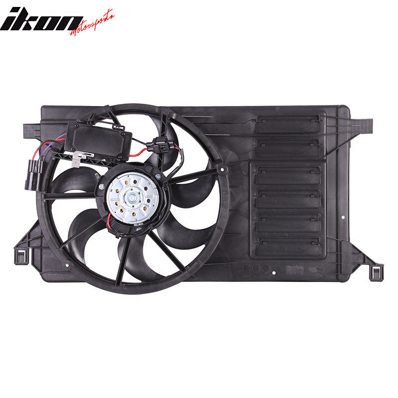 IKON MOTORSPORTS Radiator Cooling Fan Assembly Replacement for 2010-2013 Mazda 3& 3 Sport 2.0L 2.5L With PWM, LF8B-15-025C MA3115144 Automotive Engine Fans, Black