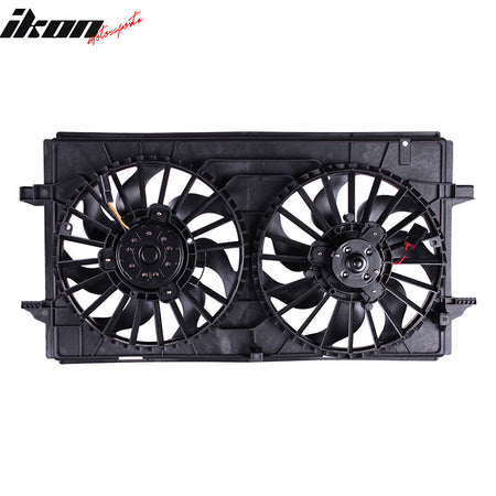 IKON MOTORSPORTS Radiator Cooling Fan Assembly Replacement for 2006-2010 Pontiac G6, 2007-2010 Saturn Aura, 2007-2010 Chevrolet Malibu 3.5L 3.6L 3.9L, 22719384 GM3115208 Automotive Dual Engine Fans