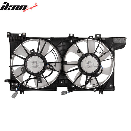 IKON MOTORSPORTS Radiator Cooling Fan Assembly Replacement for 2015-2019 Subaru Outback Legacy 2.5L, 45122-AL01A SU3115132 Automotive Dual Engine Fans, Black