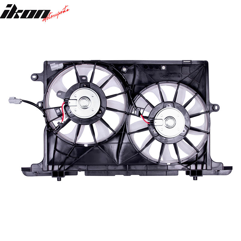 IKON MOTORSPORTS Radiator Cooling Fan Assembly Replacement for 2008-2015 Scion XB 2.4L, 16363-28400 SC3115102 Automotive Dual Engine Fans, Black