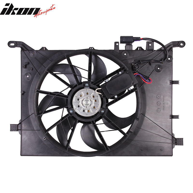 IKON MOTORSPORTS Radiator Cooling Fan Assembly Replacement for 1999-2006 Volvo S80, 2004-2005 S60 2.5L with Turbo, 2004-2007 V70 2.4L& XC70 2.5L With PWM, 30680512-8 VO3115115 Automotive Engine Fans