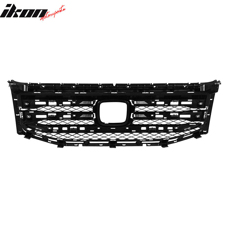 Fits 12-15 Honda Pilot OE Style Front Bumper Upper Grille Cover Grill Black ABS