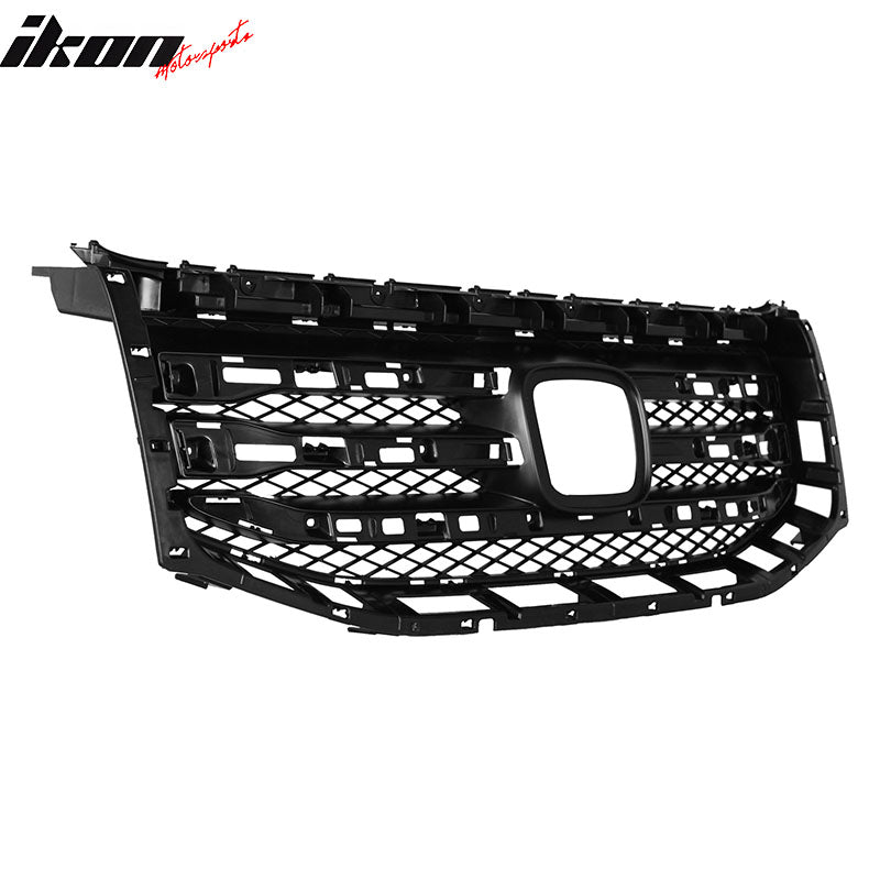 Fits 12-15 Honda Pilot OE Style Front Bumper Upper Grille Cover Grill Black ABS