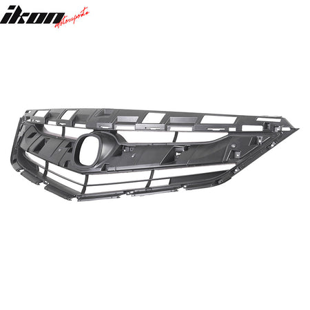 IKON MOTORSPORTS Front Upper Grille, Compatible with 2016-2018 Acura ILX, OE Style Black ABS Replacement Front Bumper Hood Grill