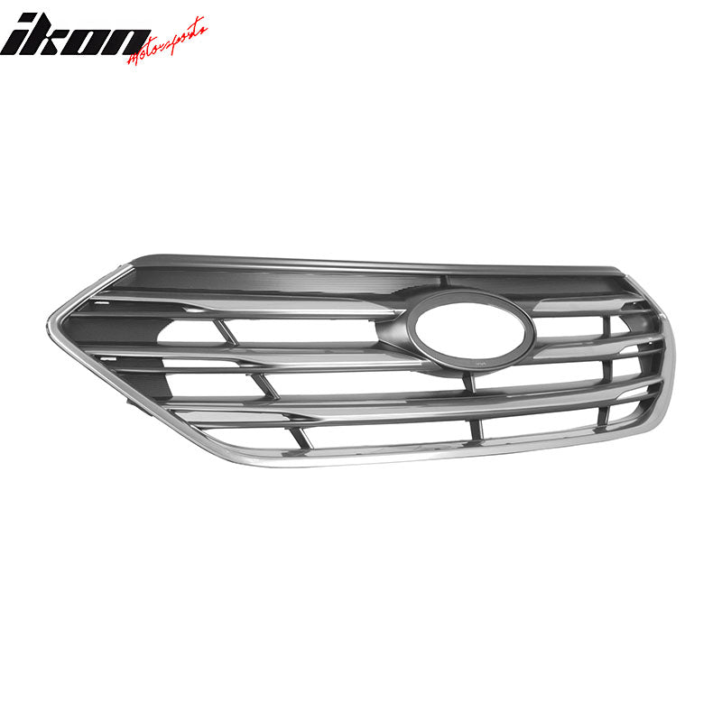 Fits 17-18 Hyundai Santa Fe Sport Front Bumper Upper Grille Cover ABS - OE Style