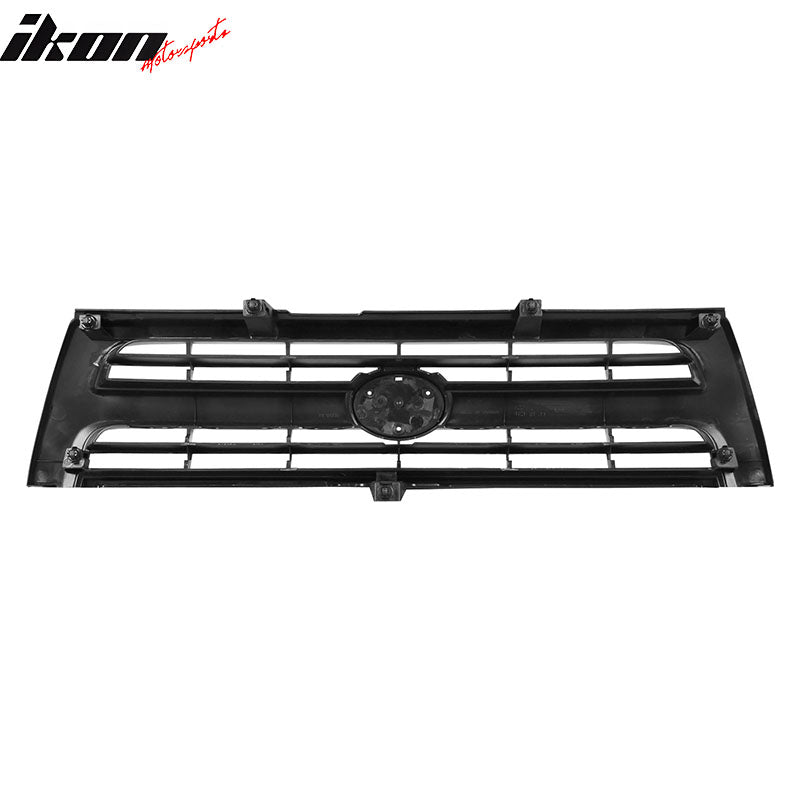 IKON MOTORSPORTS Front Upper Grille, Compatible with 1999-2000 Toyota 4Runner, OE Style Black ABS Replacement Front Bumper Hood Grill