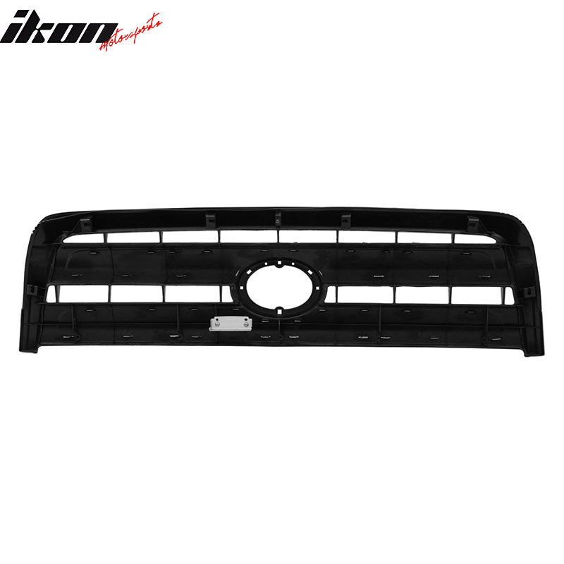 IKON MOTORSPORTS Front Upper Grille, Compatible with 2003-2006 Toyota Tundra SR5 Regular Cab & Access Cab, OE Style Black Silver ABS Replacement Front Bumper Hood Grill