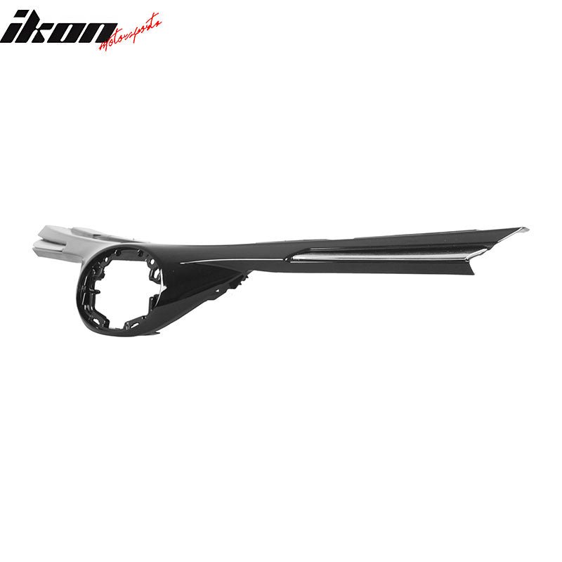 IKON MOTORSPORTS Front Upper Grille, Compatible with 2016-2018 Toyota RAV4, OE Style Black ABS Replacement Front Bumper Hood Grill